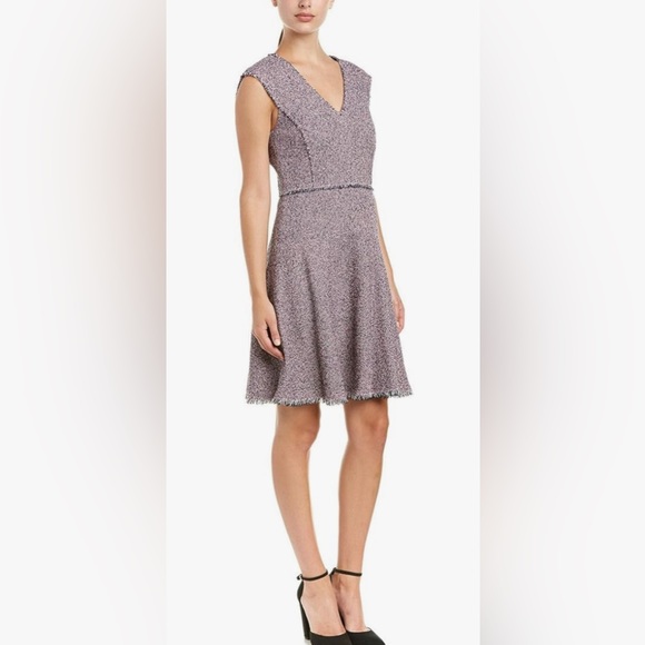 Rebecca Taylor Dresses & Skirts - NEW Rebecca Taylor Stretch Tweed Dress Pink Navy Size 6